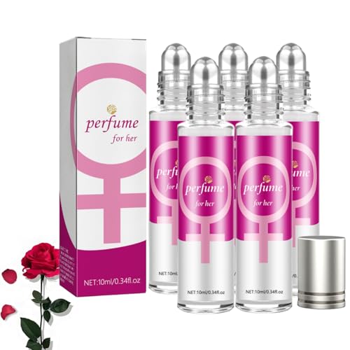 Alpha Pheromonparfüm Frauen, Ecdf Pheromon Parfüm Original, Pheromone Parfum Woman, Ecdf Alpha Pheromonparfüm, Pheroma Original Aroma Parfüm Öl, Roll-on Parfum Frauen (5 Stück) von vokkrv
