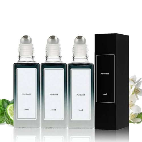 Alpha Pheromonparfüm Herren, Ecdf Alpha Parfüm Herren, Roll-On Pheromone Parfum Männer, Mini Parfüm Oil, Würziger & Frischer Duft, Pflegende Ätherische Öle, Lang Anhaltender Duft (3PC) von vokkrv