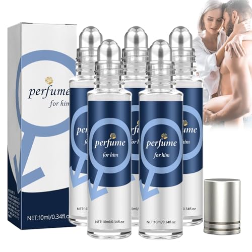 Alpha Pheromonparfüm Herren, Ecdf Alpha Parfüm Herren, Roll-on Pheromone Parfum Herrens, Parfum mit Pheromone Duft, Erfrischend, Lang Anhaltender Duft, Leicht zu Transportieren (5PC) von vokkrv