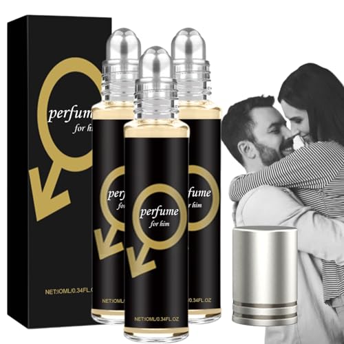 Alpha Pheromonparfüm Herren Roll-on, Ecdf Alpha Parfüm Herren, Eau de Parfum für herren, Natürliche Frische Düfte, Lang Anhaltender Duft, Leicht zu Transportieren (3PC) von vokkrv