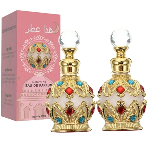 Arabisches Parfüm Damen, Konzentriertes Parfümöl Arabisches Damenparfüm Langanhaltender Duft Für Paare, Sultan Parfüm Arabische Parfüm Geburtstag Valentinstagsgeschenk (2PC) von vokkrv