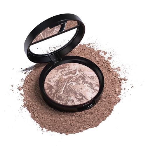 Baked Foundation Pearl Powder Balance and Brighten for Skin Care, Fair - Buildable Sheer to Light Coverage - Satin Finish (02# Medium, 9g) von vokkrv