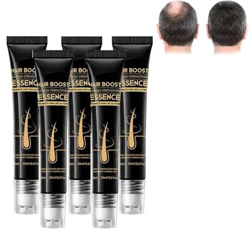 Zozu Biotin Haarwuchs Roll-On Massage-Essenz, Anti-Haarausfall-Serum, Haarwuchs-Serum als Haarmaske und Haarkur Beschleunigen Sie das Haarwachstum, Geeignet für Männer und Frauen (5PC) von vokkrv