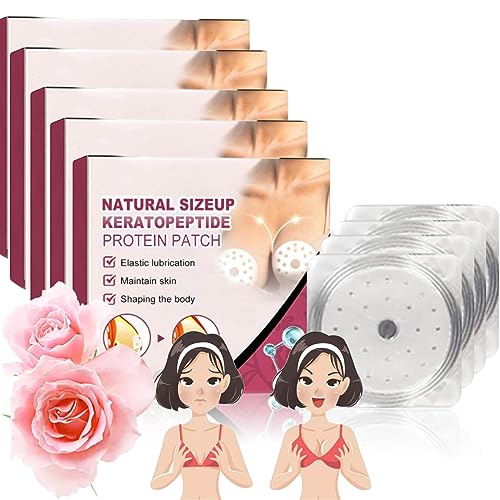 Brustvergrößerungspflaster, Keratopeptid-Protein-Brustvergrößerungs-Straffungspad, 4 Packung für schlaffe Brüste, Fördert die Straffung des Liftings, Breast Enhancement Patch, Alle Hauttypen (5 Box) von vokkrv