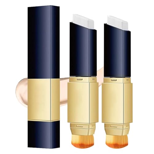 Chartming Color Changing Foundation Stick,Foundation Color Changing,Farbwechselnde Foundation SPF15 für Einen Ebenmäßigeren Teint & Deckt Unreinheiten ab,Langanhaltend & Mattierend (Elfenbeinweiß x2) von vokkrv