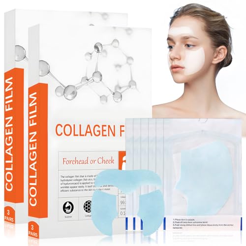 Collagen Maske Gesicht, Highprime Kollagen Film, Löslicher Kollagen Film Gesicht, Koreanische Skincare High Prime Collagen Film, Collagen Papier für Gesicht Reduziert Falten für Alle Haut (2Box/18pc) von vokkrv