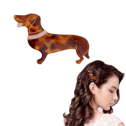 Dachshund Dog Hair Clips,Hair Clips Women and Hair Clips Girls,Claws Clips for Girls Dog Lovers Gifts, Dackel-Haarspange Haarklammer Hund, Hundeliebhaber Geschenke, Rutschfeste Haarspange (1PC) von vokkrv