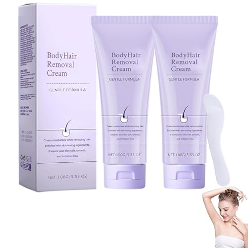 Enthaarungscreme,Neue Haarentfernungscreme mit Spatelapplikator,Haarentfernungscreme für Männer Frauen,Sanfte und Schmerzfreie,Schnelle und Effektive Enthaarungscreme für empfindliche Haut (2) von vokkrv