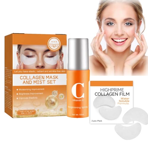 Fivfivgo Koreanische Dermalayr-Technologie Löslicher Kollagenfilm Kit, Schmelzender Kollagenfilm, Highprime Collagen Film Mask, Lösliche Kollagen-Ergänzungsfolie,Collagen Papier für Gesicht (1Pack) von vokkrv