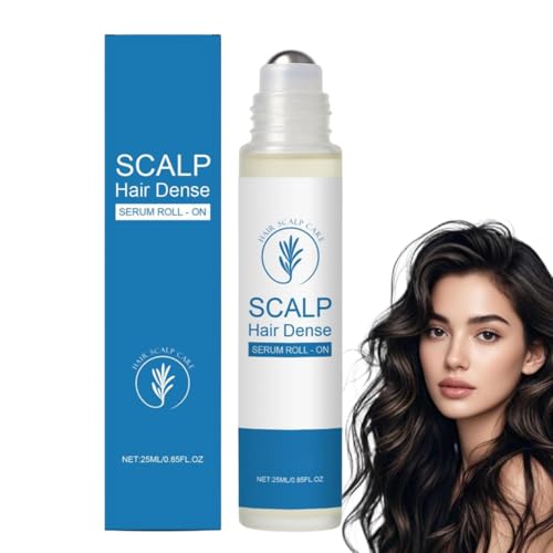 Hair Growth Serum Roll On, Rosmarin Haarwachstumsserum Roll On, 3% Rosmarin Roller Haarserum, Reduziert Haarausfall für Frauen und Männer (25 ml, 1PC) von vokkrv