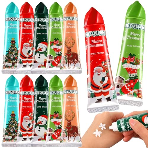 Handcreme Weihnachten Set,12 Stöcke Mini Sheabutter Handcremes Set, Hand Cream für Trockene Hände,Kleinigkeiten für Adventskalender Frauen,Kleine Geschenke Adventskalender, Geschenke für Frauen Set von vokkrv