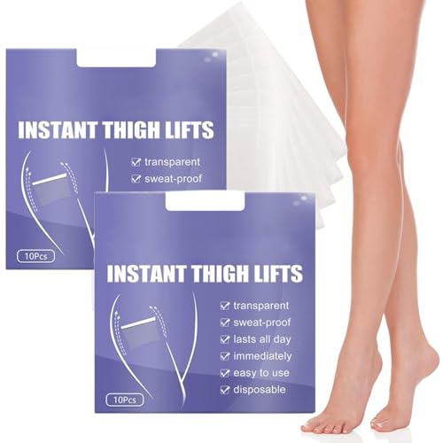 Instant Thigh Lifting, 20 Stück Transparente Klebestreifen Oberschenkelstraffungen, Body Tape Doppelseitig, Unsichtbare Beinstraffungs Aufkleber, Straffendes Oberschenkel Tape von vokkrv