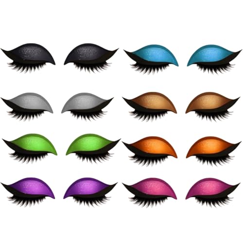 Lazy Eye Shadow Wimpernpatch,4/8 Paar Lidschatten-Wimpern-Make-up-Aufkleber,Lazy Eyelash Stickers,2-in-1 Wiederverwendbare Augen-Make-up-Aufkleber,Einfach Aufzutragender,Kein Kleber Nötig (Set 3) von vokkrv