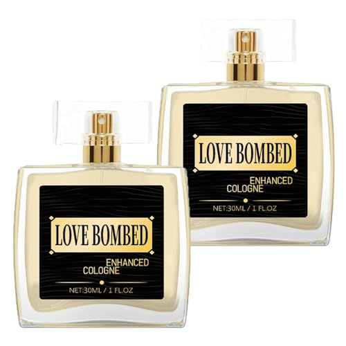 Love Bombed Cologne for Männer, Love Bombed, Enhanced Scents Pheromone-Parfüm, Love Bombed Pheromone Cologne for Männer, Langlebiger Pheromone-Duftspray for Männer (2PC) von vokkrv