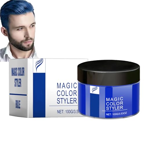 Magic Color Styler,Magic Hair Color Wax,Magic Color Haarfarbe, Buntes Haarwachs Haarfarbe,Temporäre Auswaschbar Haarwachs Farbe,Haarfarbe Wachs zum Ändern der Haarfarbe für Männer Frauen (Blau, 100g) Magic Color Styler,Magic Hair Color Wax,Magic Color Haarfarbe, Buntes Haarwachs Haarfarbe,Temporäre Auswaschbar Haarwachs Farbe,Haarfarbe Wachs zum Ändern der Haarfarbe für Männer Frauen (Blau, 100g) von vokkrv