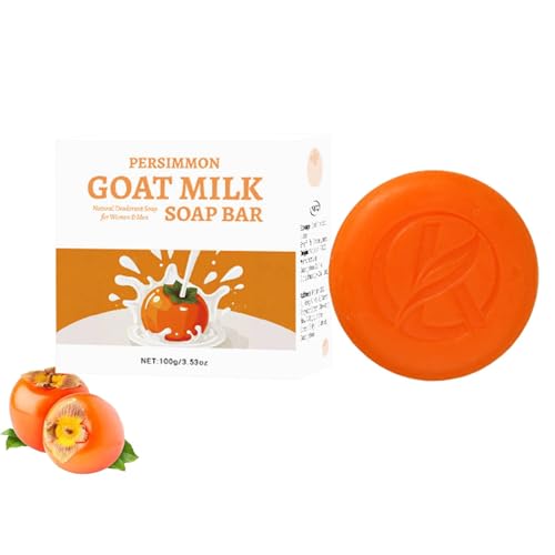 Persimmon Seife, Persimmon Seife zur Körpergeruchskontrolle,Natürliche Inhaltsstoffe,Geruchshemmende Körperseife,Sanft und hautfreundlich,Tiefenreinigung,Für Männer und Frauen von vokkrv