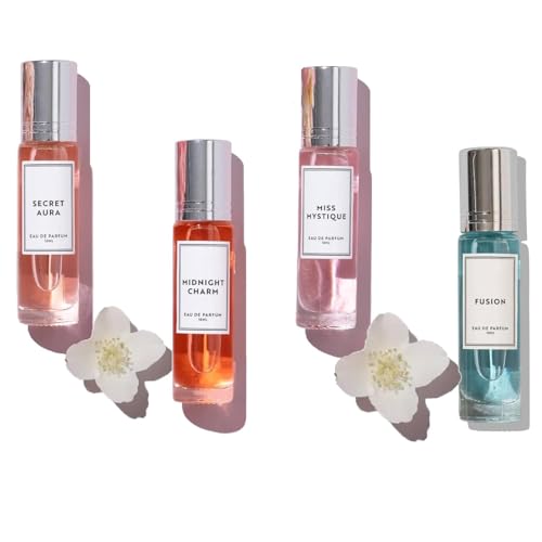 4 Stück Pheromone Parfum Woman, Ecdf Pheromon Parfüm Original, Pheromone Düfte von Pheroma, Ecdf Parfüm Original Düfte, Roll-On Pheromone Parfüms Set für Damen (4PC) von vokkrv