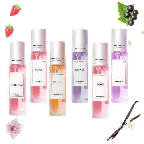 Pheromone Parfum Woman, 6 Stück Roll On Ecdf Pheromone Parfüm Woman Original Scent, Pheromone Düfte von Pheroma, Enhanced Scents Pheromone Perfume für Kompakt & Tragbar (6PC) von vokkrv