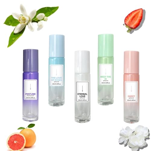 5 Stück Pheromone Parfum Woman, 2025 Neu Roll-On Parfum Damen, Pheroma's Pheromon Düfte, Enhanced Scents Pheromon Parfüm für Kompakt & Tragbar (5PC-A) von vokkrv