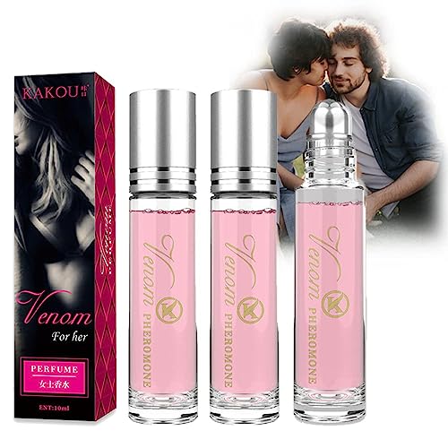 Pheromone Parfum for Woman, Venom Pheromon Parfüm Für Frauen, Lunex Pheromone Perfume, Roller Ball Parfüm Für Männer Und Frauen, Parfümöl für Frauen, um Männer Anzulocken (Frau-3 Stöcke) von vokkrv