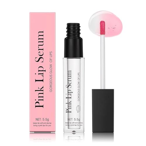 Pink Lip Serum, Pink Lip Serum Plumper, Farbwechselndes Lipgloss für Pralle Lippen, Lippenserum Lip Tint für Lippenpflege, Hydratisierende Lippenfarbe für Frauen Mit Schönem Glanz (1PC) von vokkrv