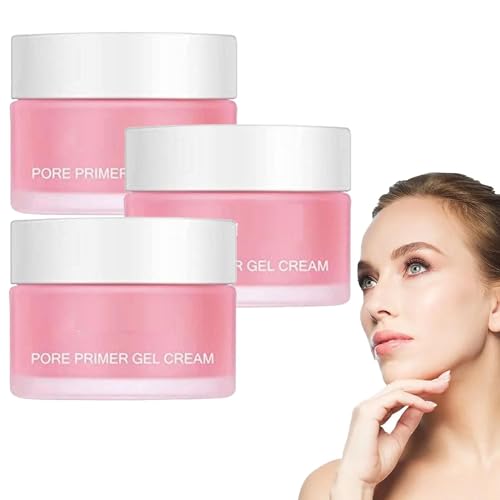 Pore Primer Gel Creme,Pore Base Gel Cream,Gesichts Make up Primer Basis,Poren Verkleinern Creme,Pore Base Face Primer,Base Face Primer Under Foundation,Primer Makeup Gesicht Glättet die Haut (3PC) von vokkrv
