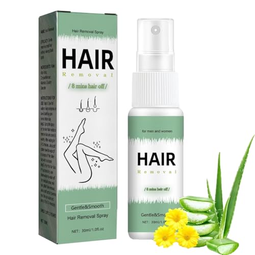 Sanftes Haarentferner Spray, Body Haarentfernungscreme Spray, Schnelle Haarentfernung Unter den Achseln, an den Armen, Beinen und in der Bikinizone, Enthaarungsspray für Frauen und Männer (1) von vokkrv
