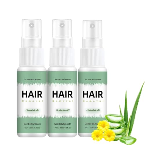 Sanftes Haarentferner Spray, Body Haarentfernungscreme Spray, Schnelle Haarentfernung Unter den Achseln, an den Armen, Beinen und in der Bikinizone, Enthaarungsspray für Frauen und Männer (3) von vokkrv
