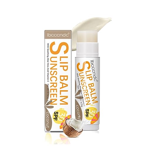 Sunscreen Lip Balm - Sun Protect Lippenpflege LSF 30, Wasserfester Lippenpflegestift mit Sonnenschutz, Lippenpflege ohne Mineralöle 4,25 g (Kokosnuss) von vokkrv