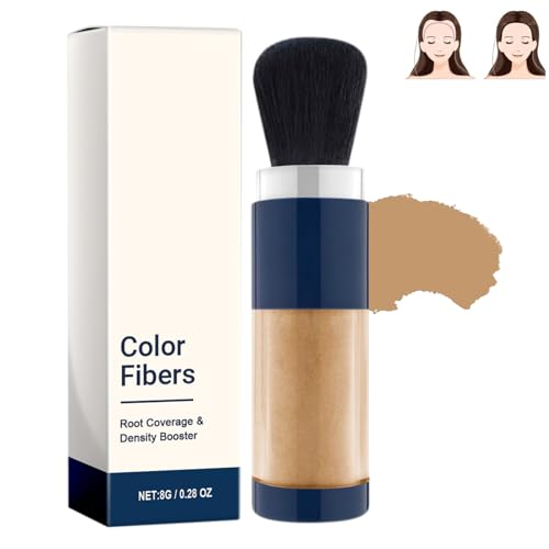 Supersize Color Fibers With Refill,Temporary Hair Color For Root Touchup With Hair Thickening Fibers,Volumen Puder Haare, Ansatzpuder,Haar Concealer zur Haarverdichtung für Frauen Männer (Hellbraun) von vokkrv