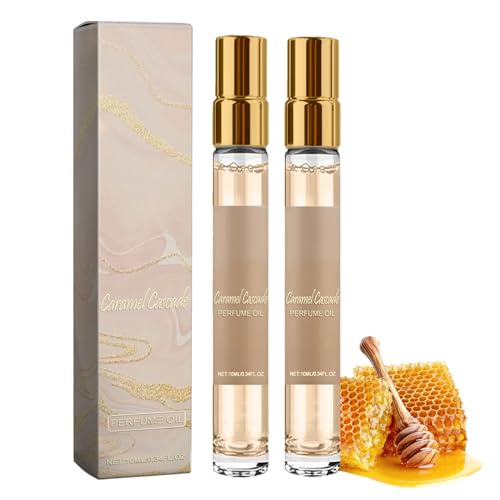 Taskeen Caramel Cascade Perfume, Woman Eau De Parfum, Enhanced Scents Pheromone Parfüm, Taskeen Caramel Cascade Perfume EDP Fragrance for Women, Long Lasting Scent Fragrance Perfumes (2PC) von vokkrv