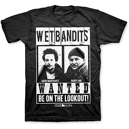 Wet Bandits Wet Bandits Home Alone Kevin Alone to House Men Men T-Shirt Black M von Volu