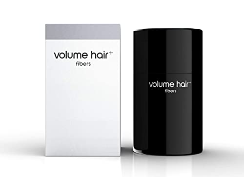 VOLUME HAIR+® Fibers HELLBRAUN - zur Haarverdichtung für Frauen & Männer 12g - Streuhaar | Schütthaar | Haarfaser für tollen Echthaar Haareffekt - Haar Puder Applikator von volume hair