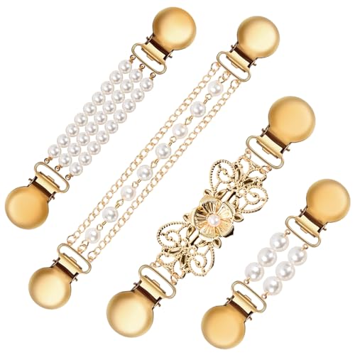 4 Pcs Vintage Strickjacke Clips Pullover Clips Schal Clips Kragen Clips Tuchspange Umhang Schal Clips Keltisch Mantel Verschluss Clips Hemd Broschen Clips Kleid Clips Verschlüsse für Frauen Mädchen von volumoon