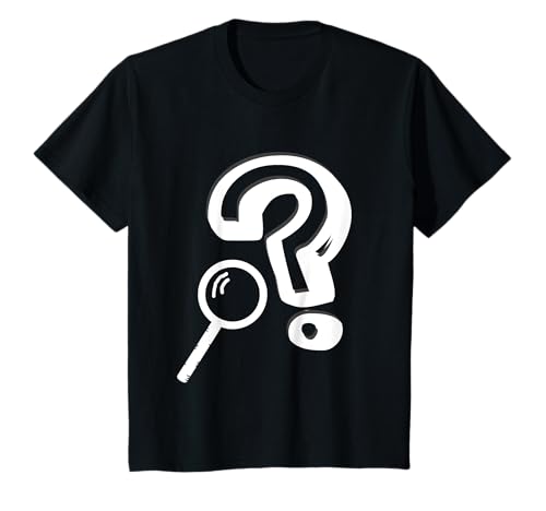 Detektiv Fragezeichen Lupe Rätsel Kinder Geburtstag Zubehör T-Shirt von vom Herzen