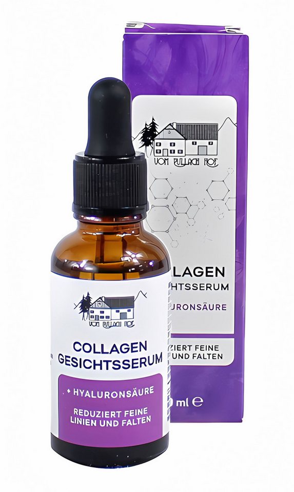 vom Pullach Hof Anti-Falten-Serum COLLAGEN GESICHTSSERUM 30ml Serum gegen Falten Faltenserum 00, Anti-Falten Gesichtspflege Dekolleté Gesicht Hals Pflege von vom Pullach Hof