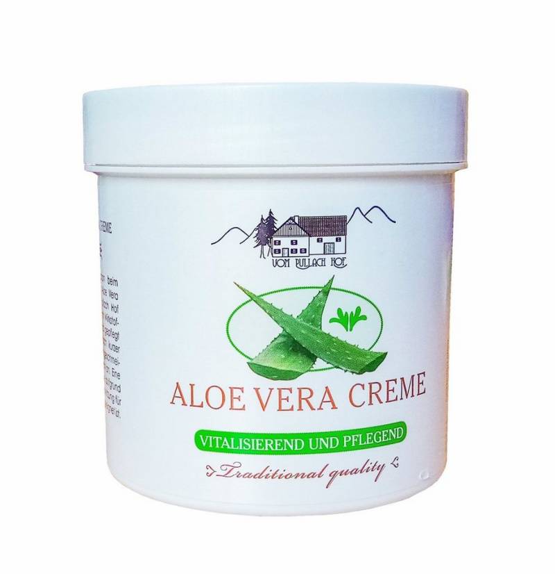 vom Pullach Hof Feuchtigkeitscreme ALOE VERA CREME 250ml vitalisierend Feuchtigkeitscreme Körperpflege 07, Hautpflege Haut Gesicht Körper Pflege Balsam Salbe von vom Pullach Hof