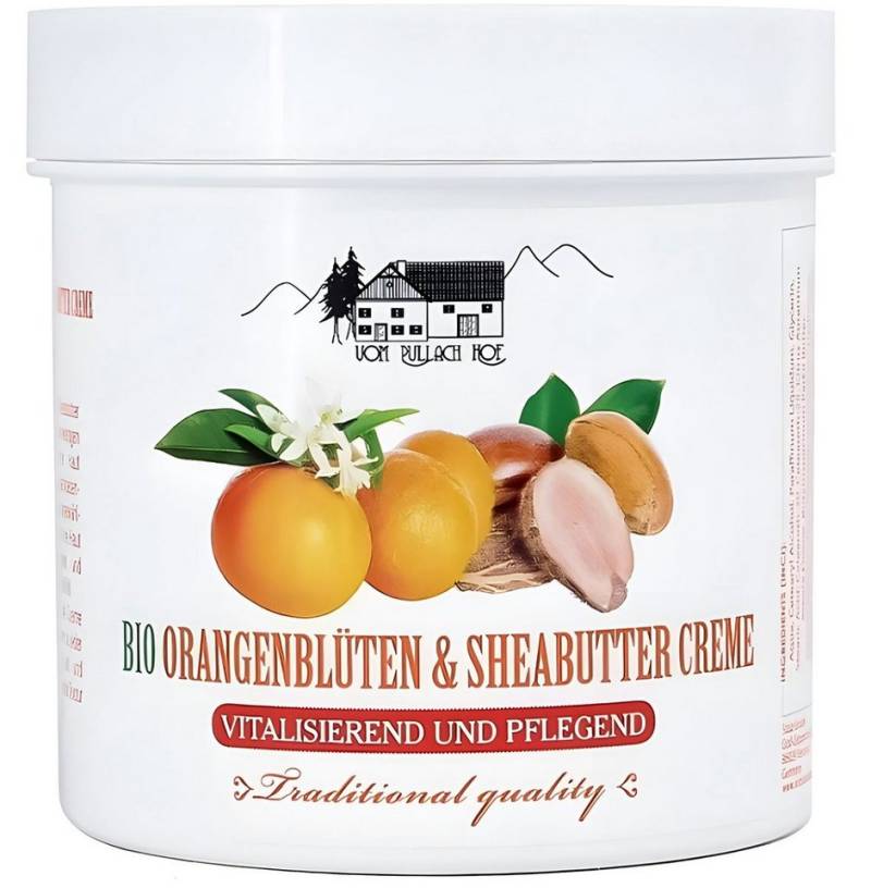 vom Pullach Hof Feuchtigkeitscreme BIO ORANGENBLÜTEN UND SHEABUTTER CREME 250ml Vitalisierend 51, Hautcreme Körpercreme Massage Hautpflege Salbe Gel Balsam von vom Pullach Hof