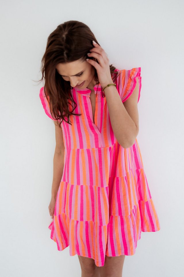 von Herzen Minikleid Kurzes Musselinkleid mit Streifen - Baumwolle - Sommerkleid - Onesize von Herzen Minikleid Kurzes Musselinkleid mit Streifen - Baumwolle - Sommerkleid - Onesize von von Herzen