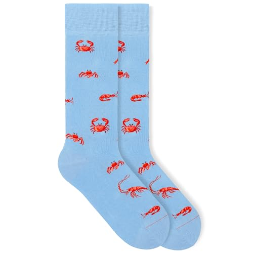 von Jungfeld - 1er Set Motiv Socken mit Crab - French Blue Icon - Bunte Socken in Gr. 35-38 von von Jungfeld
