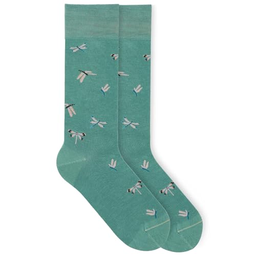 von Jungfeld - 1er Set Motiv Socken mit Dragonfly - Sea Green Icon - Bunte Socken in Gr. 35-38 von von Jungfeld