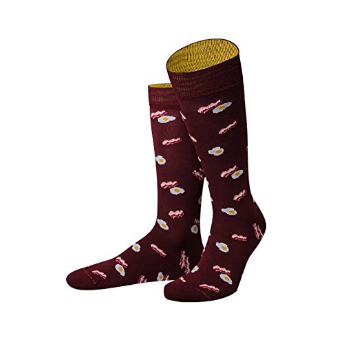 von Jungfeld - 1er Set Motiv Socken mit Eier mit Speck Icon - Bunte Socken in Gr. 39-42 von von Jungfeld