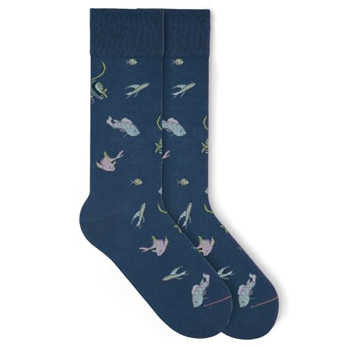 von Jungfeld - 1er Set Motiv Socken mit Fish - Aegean Blue Icon - Bunte Socken in Gr. 43-46 von von Jungfeld