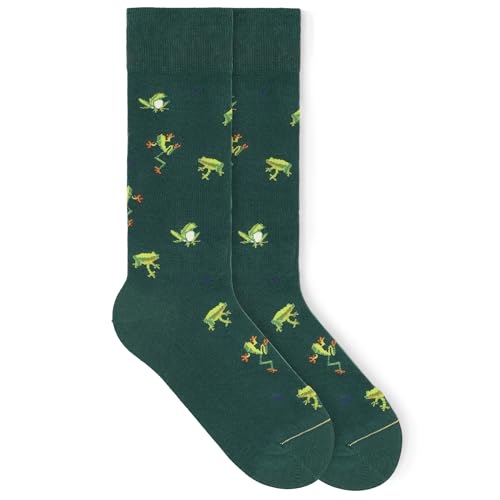 von Jungfeld - 1er Set Motiv Socken mit Frog - Forest Green Icon - Bunte Socken in Gr. 35-38 von von Jungfeld