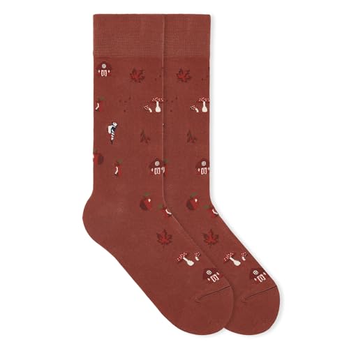 von Jungfeld - 1er Set Motiv Socken mit Maple Red Icon - Bunte Socken in Gr. 39-42 von von Jungfeld