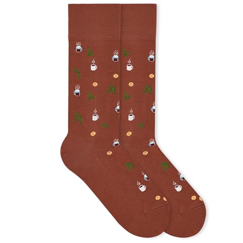von Jungfeld - 1er Set Motiv Socken mit Mulled Wine Brick Red Icon - Bunte Socken in Gr.43-46 von von Jungfeld