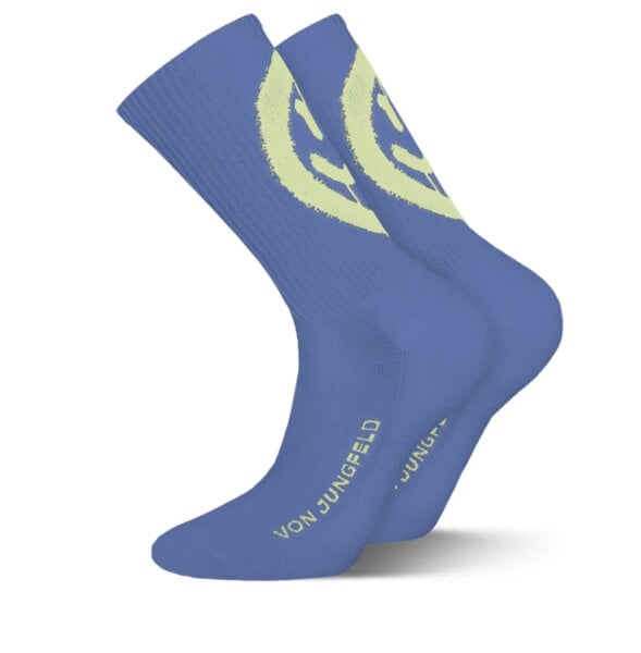 von Jungfeld 2x Blaue Tennissocken | Größe 35 - 46 | Smiley Motiv von von Jungfeld