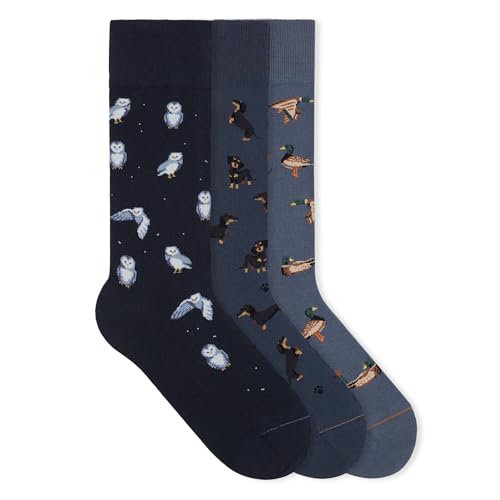 von Jungfeld - 3er Set Motiv Socken mit Moonlight Drifters Icon - Bunte Socken in Gr. 43-46 von von Jungfeld