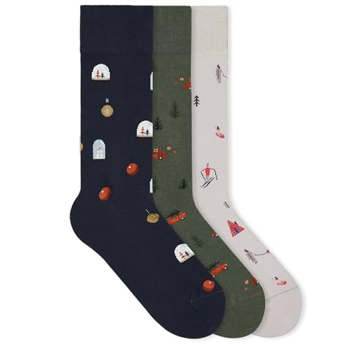 von Jungfeld - 3er Set Motiv Socken mit verschiedenen Icons - Bunte Socken in Gr.43-46 von von Jungfeld