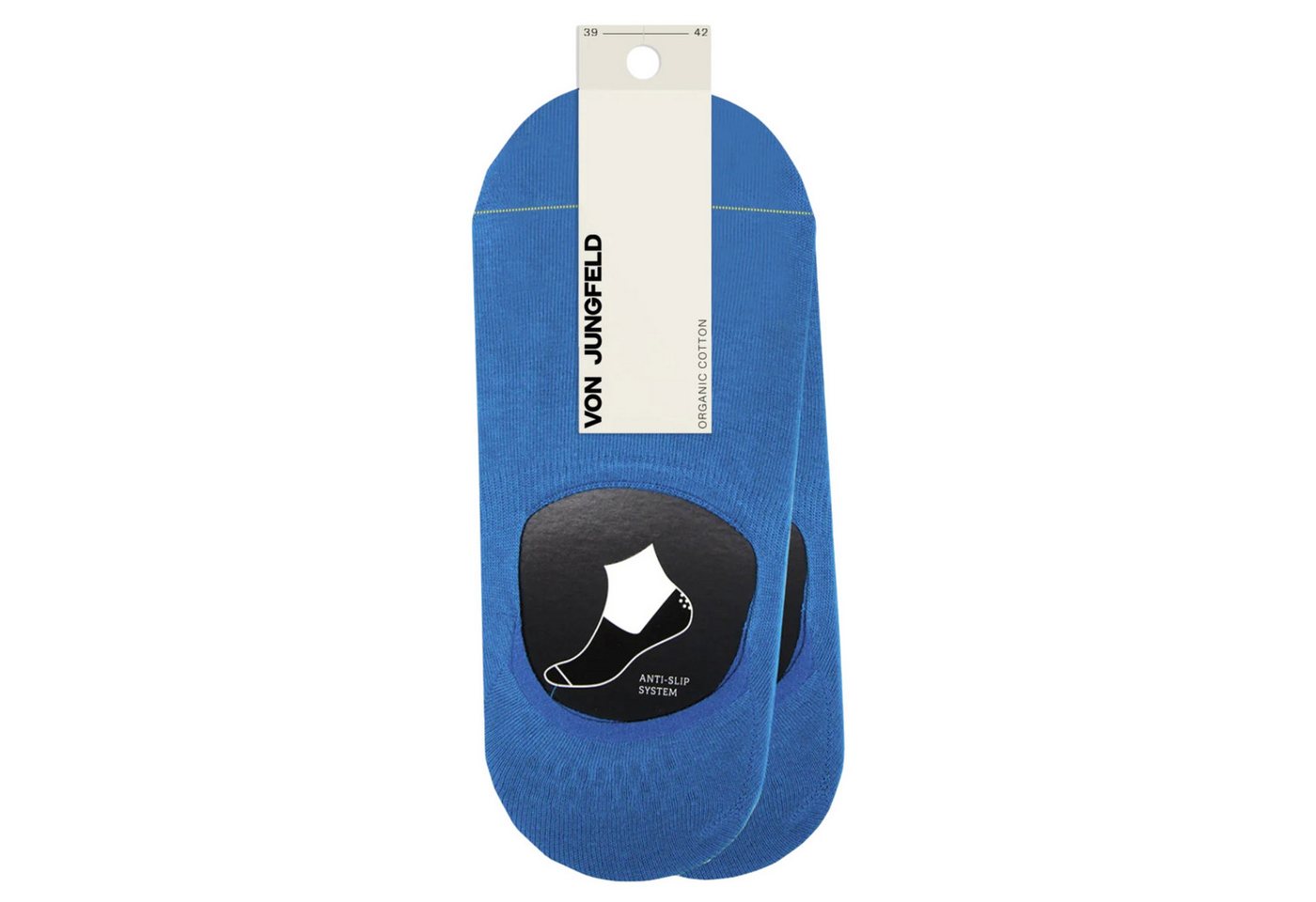 von Jungfeld Füßlinge Doppelpack Baumwoll-Mischung 35-46 Unisex (2-Paar, 2 Paar) rutschfest aus Bio-Baumwolle von von Jungfeld